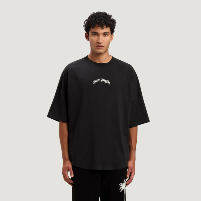 Palm Angels Curved Logo Oversize T-shirt Black