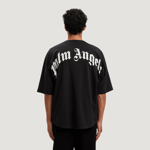 Palm Angels Curved Logo Oversize T-shirt Black