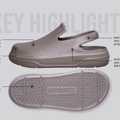 Cushers Clogs For Women : Goat Grey