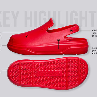 Cushers Clogs For Men : Red