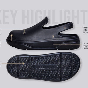 Cushers Clogs For Men : Black