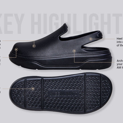 Cushers Clogs For Men : Black