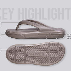 Cushers Flips For Men : Goat Grey