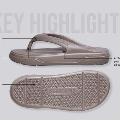 Cushers Flips For Men : Goat Grey