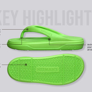 Cushers Flips For Women : Neon Green