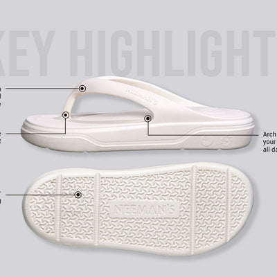 Cushers Flips For Men : Ivory White