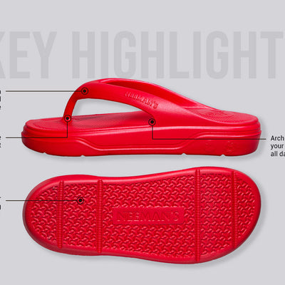 Cushers Flips For Men : Red