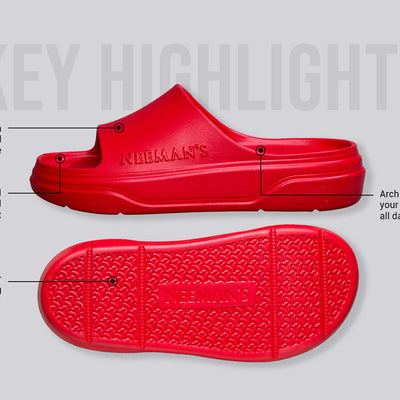 Cushers Slides For Men : Red