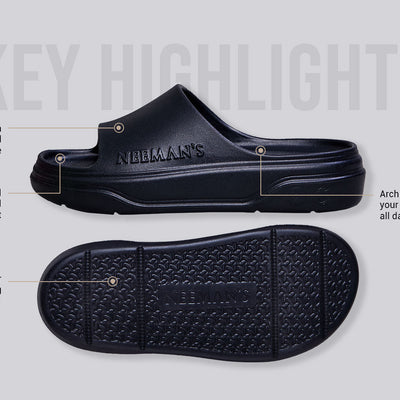 Cushers Slides For Women : Black