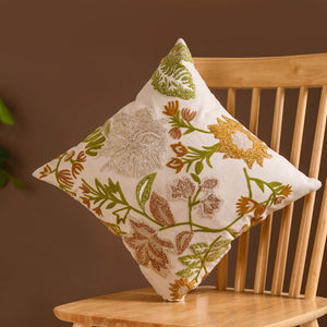 Fall Garden Embroidered Cushion Cover 40x40 cm