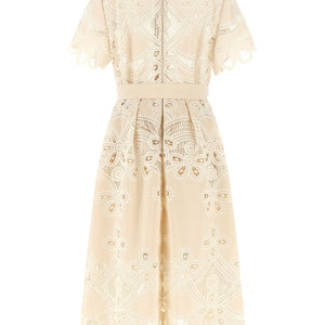 Elie Saab Carving Embroidery Dress