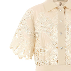 Elie Saab Carving Embroidery Dress