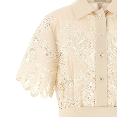 Elie Saab Carving Embroidery Dress