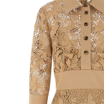 Elie Saab Floral Macramé Dress