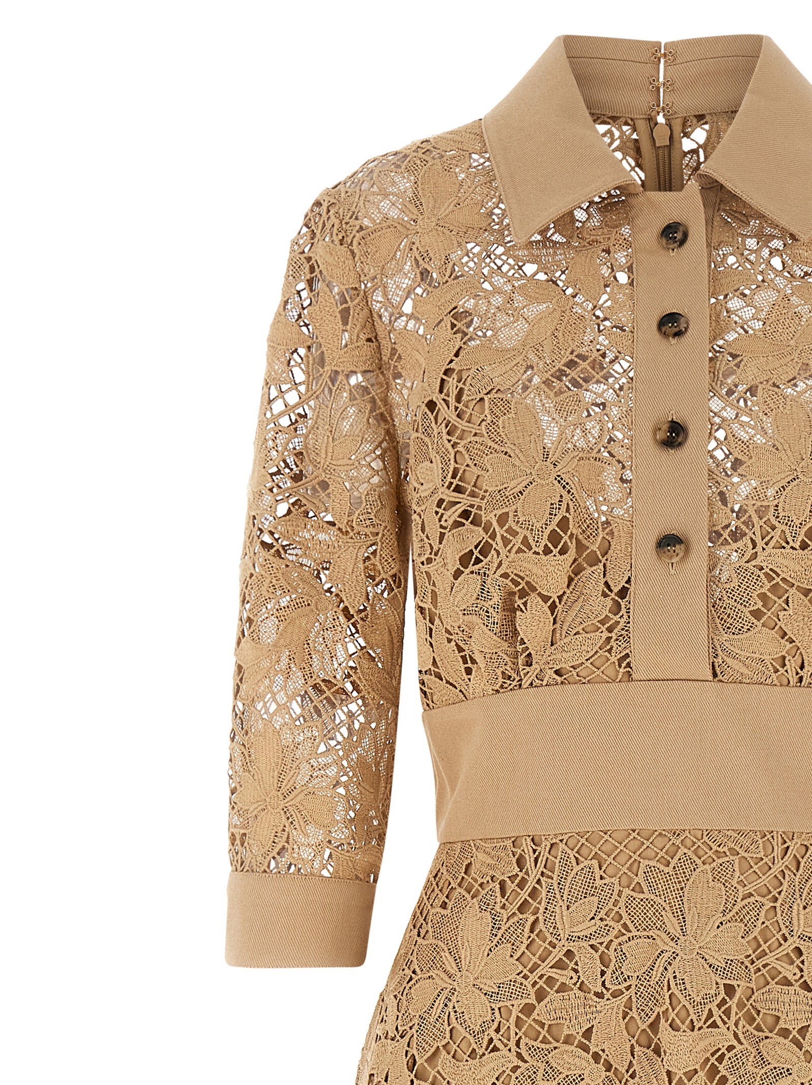 Elie Saab Floral Macramé Dress