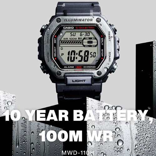 Casio Youth MWD-110 series Black Dial Men 47.2mm D300 MWD-110H-1AV