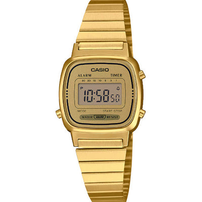 Casio Vintage Gold Dial Men 24.6mm D343 LA670WGA-9