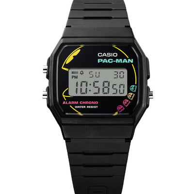 Casio Vintage PAC-MAN collaboration models STANDARD Black Dial Men 35.2mm D384 F-91WPC-1A