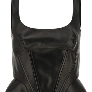 Ermanno Scervino Peplos Leather Top
