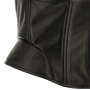 Ermanno Scervino Peplos Leather Top