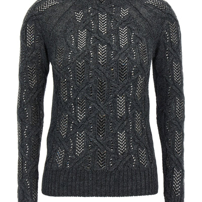 Ermanno Scervino Crystal Braid Sweater