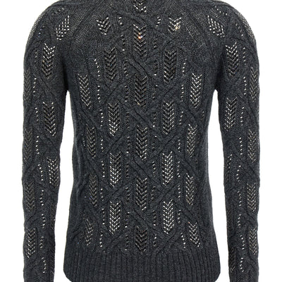 Ermanno Scervino Crystal Braid Sweater