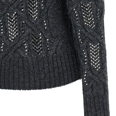 Ermanno Scervino Crystal Braid Sweater