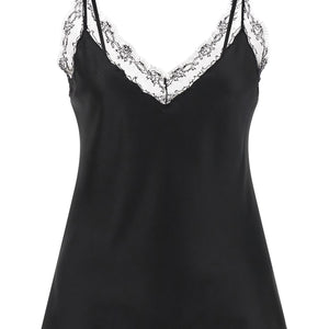 Ermanno Scervino Silk Lingerie Top With Lace