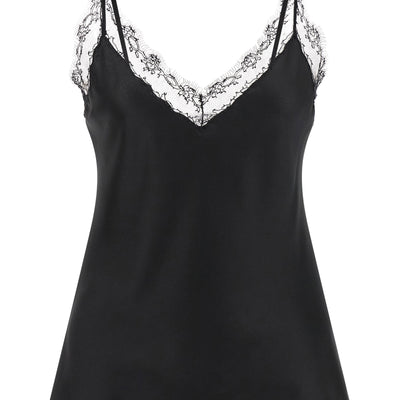 Ermanno Scervino Silk Lingerie Top With Lace