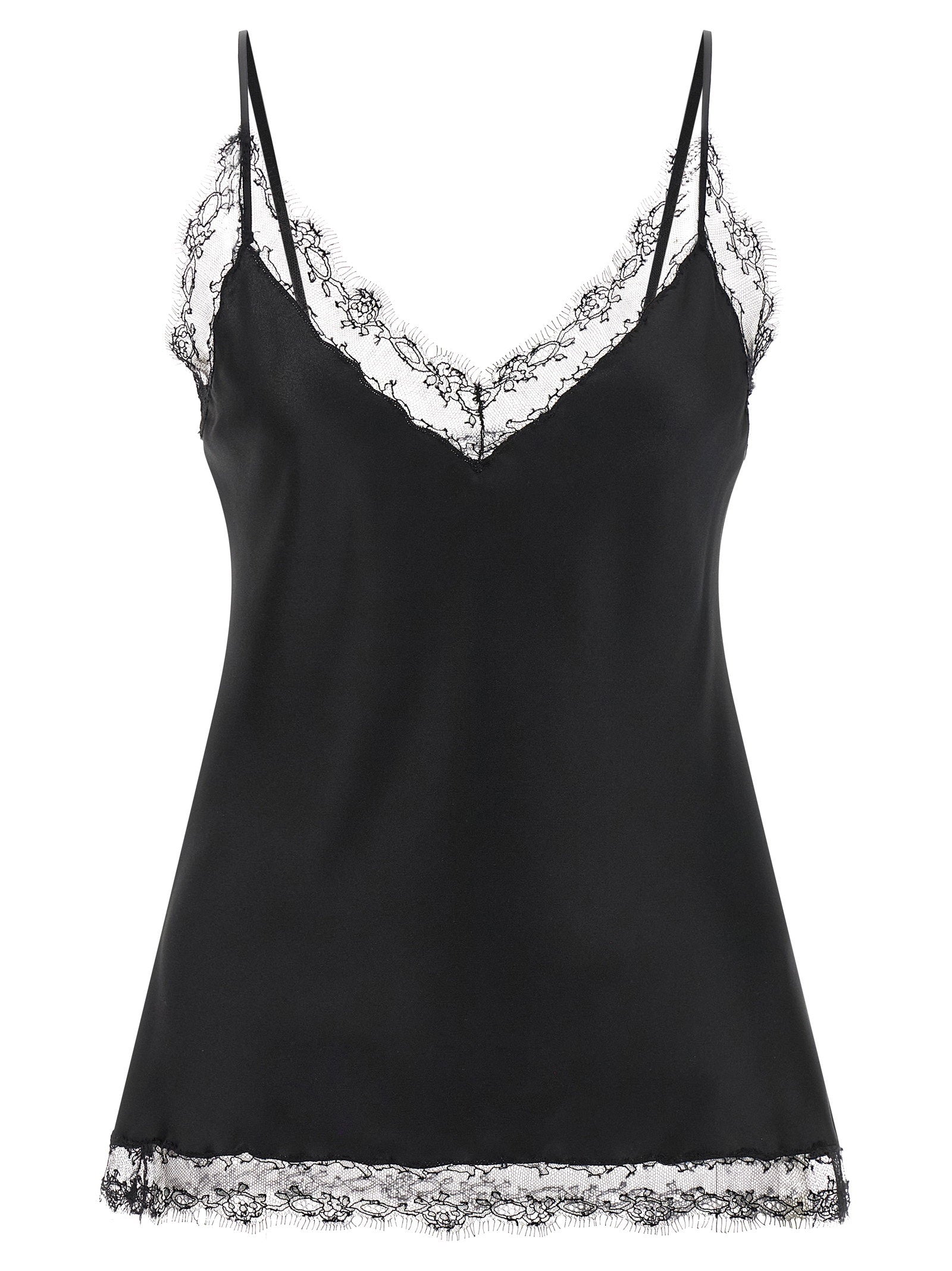 Ermanno Scervino Silk Lingerie Top With Lace