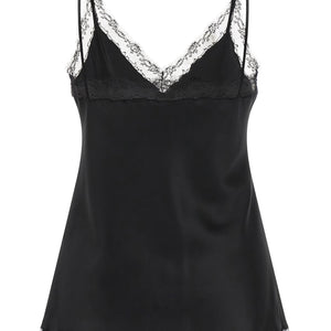 Ermanno Scervino Silk Lingerie Top With Lace