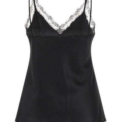 Ermanno Scervino Silk Lingerie Top With Lace