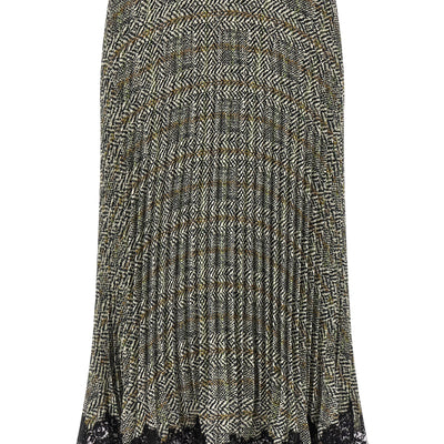 Ermanno Scervino Pleated Skirt With Lace