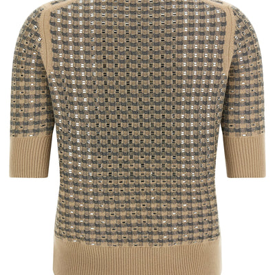 Ermanno Scervino Check Knit With Crystals