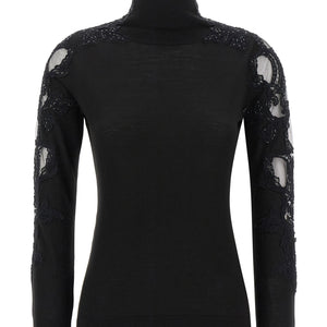 Ermanno Scervino High Neck With Lace Inserts