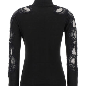 Ermanno Scervino High Neck With Lace Inserts