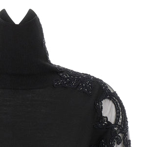 Ermanno Scervino High Neck With Lace Inserts