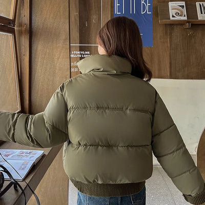 Kio Warm Parka Jacket In Army Green