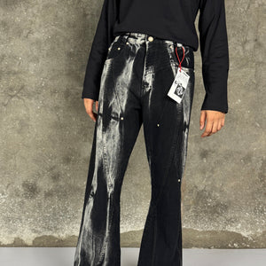 Waves Panelled-Shibori Black