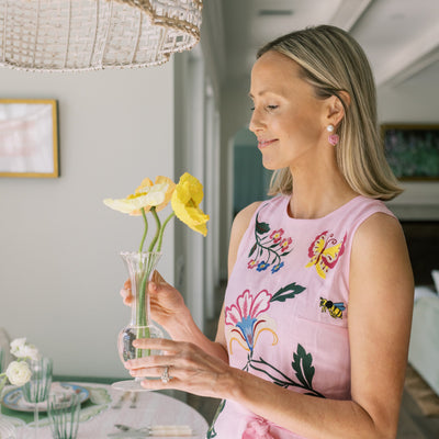 Blooming Pinks and White Baby Shower At Home Brunch