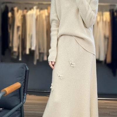 Amaya Winter Coord Set - Set of Sweater and Skirt