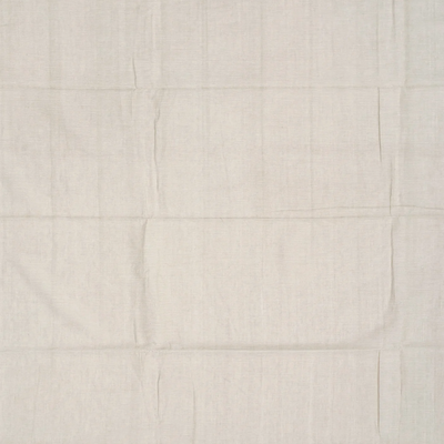 Cream Handloom Dhakai Cotton Saree With Temple Motifs-Cream