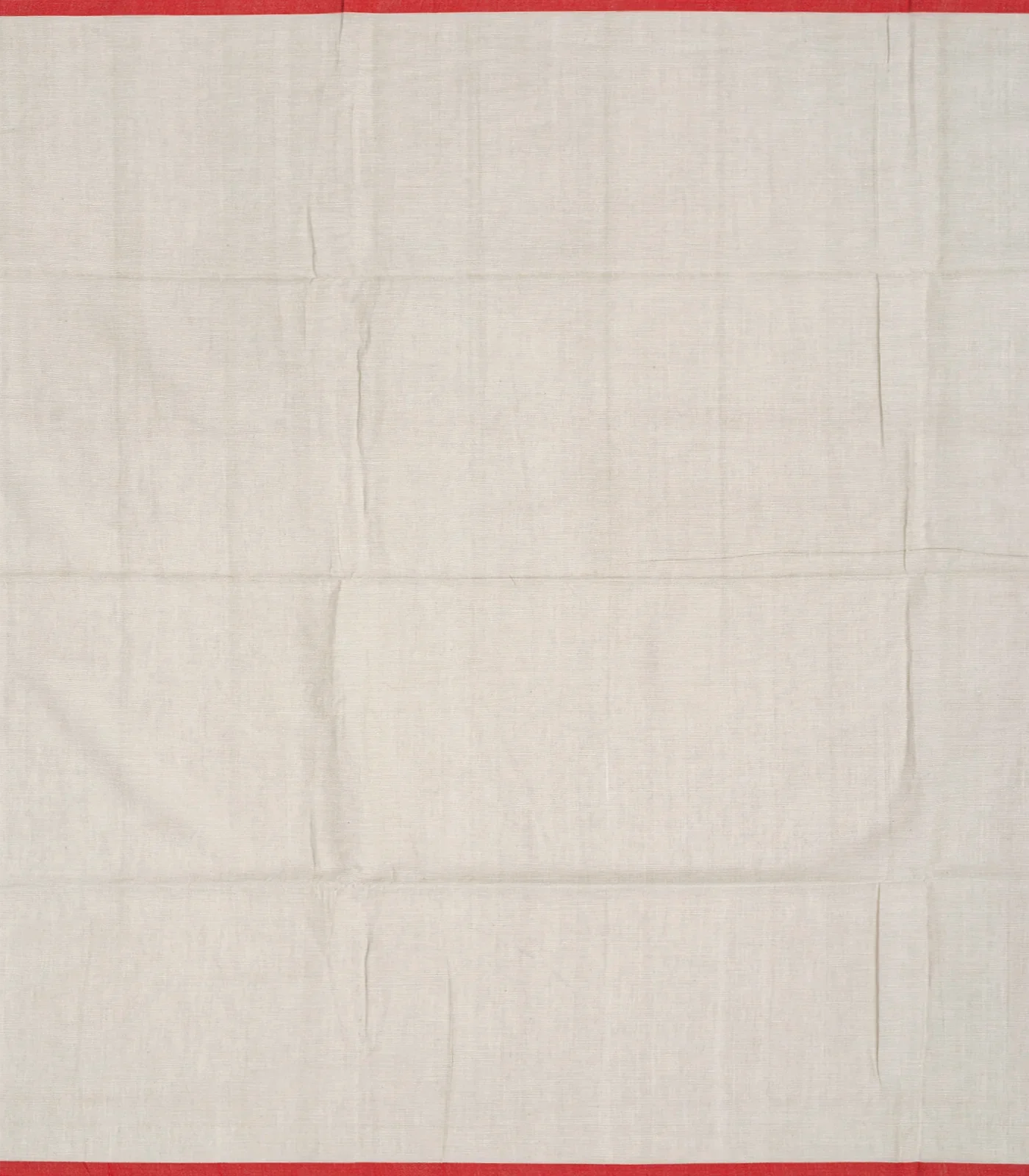 Cream Handloom Dhakai Cotton Saree With Temple Motifs-Cream