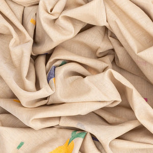 Cream Handloom Dhakai Cotton Saree With Floral Motifs-Cream