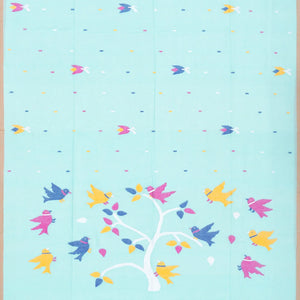 Turquoise Handloom Dhakai Cotton Saree With Flower Motifs-Turquoise