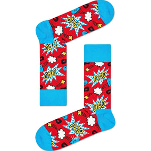 Happy Socks Unisex Dad Crew Length Socks for Women and Men
