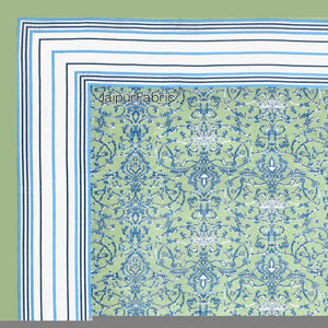 Peacock Park Green Pure Cotton King Size Bedsheet