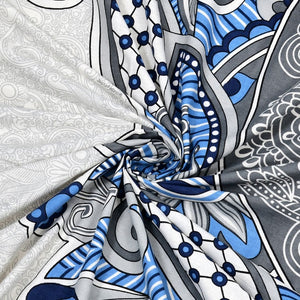 Cosmic Kolam Royal Blue Double Bedsheet