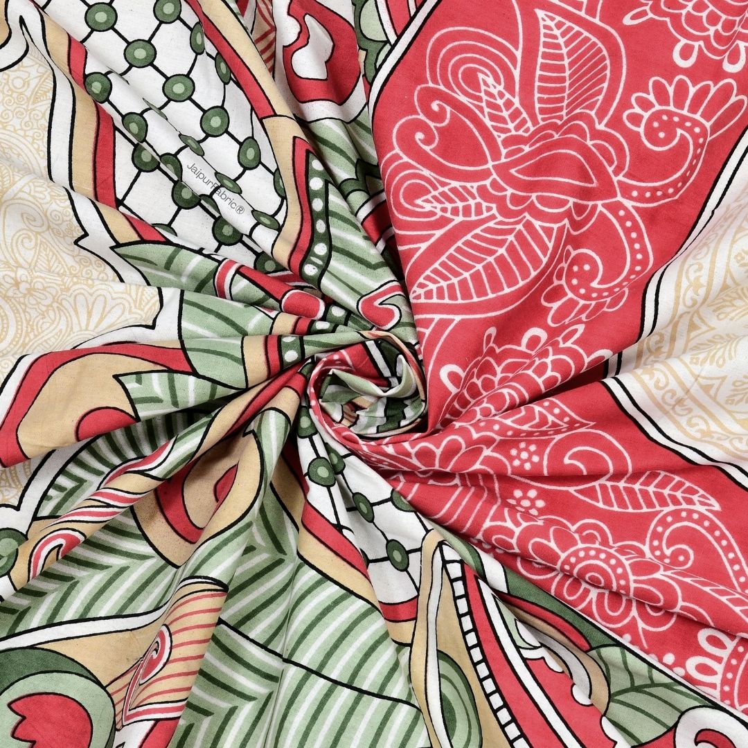 Cosmic Kolam Coral Pink Double Bedsheet