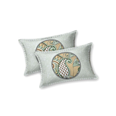 Cosmic Kolam Mint Green Double Bedsheet